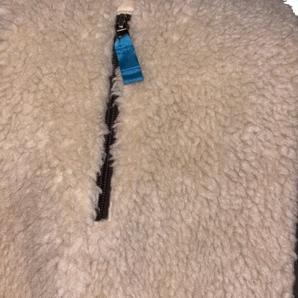 Patagonia *EUC* Retro X Cardigan Fleece Medium Cream Full Zip jacket/coat w hood - Picture 8 of 10